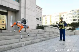 四足机器人列装青岛消防，助力灭火救援工作图片