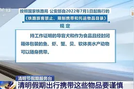 清明假期出行提示来啦！这些物品禁止携带乘车→图片