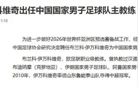 伊万科维奇出任国足主帅，曾率山东鲁能夺中超冠军图片