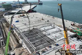 国内首座公共科考码头项目码头泊位主体结构全部完工图片