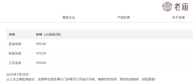 金饰价格6天跌了35元