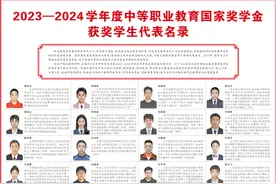 2023—2024学年度中等职业教育国家奖学金获奖学生代表名录图片