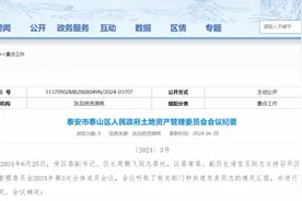 【会议纪要】泰山区确定5宗工业用地公开出让方案→图片