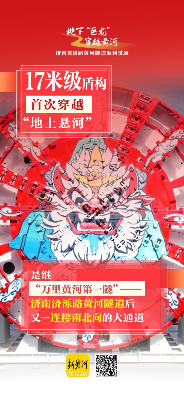 地下“巨龙”，穿越黄河！5张海报解码济南黄岗路黄河隧道 | 新黄河海报集