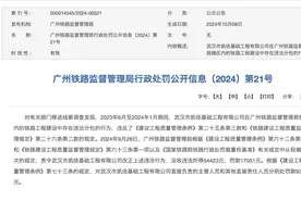 因铁路工程建设中违法分包，武汉市凯佳基础工程有限公司被罚图片