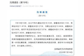 安徽最新通告：长江、淮河、巢湖均超警戒水位图片