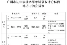 2024年广州中考将于6月30日至7月2日举行图片