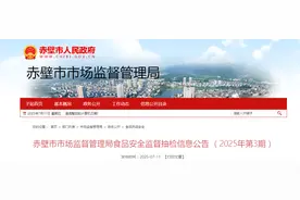 湖北省赤壁市市场监督管理局食品安全监督抽检信息公告 （2025年第3期）图片