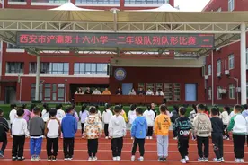 浐灞十六小：队列队形展风采 朝气蓬勃向未来图片