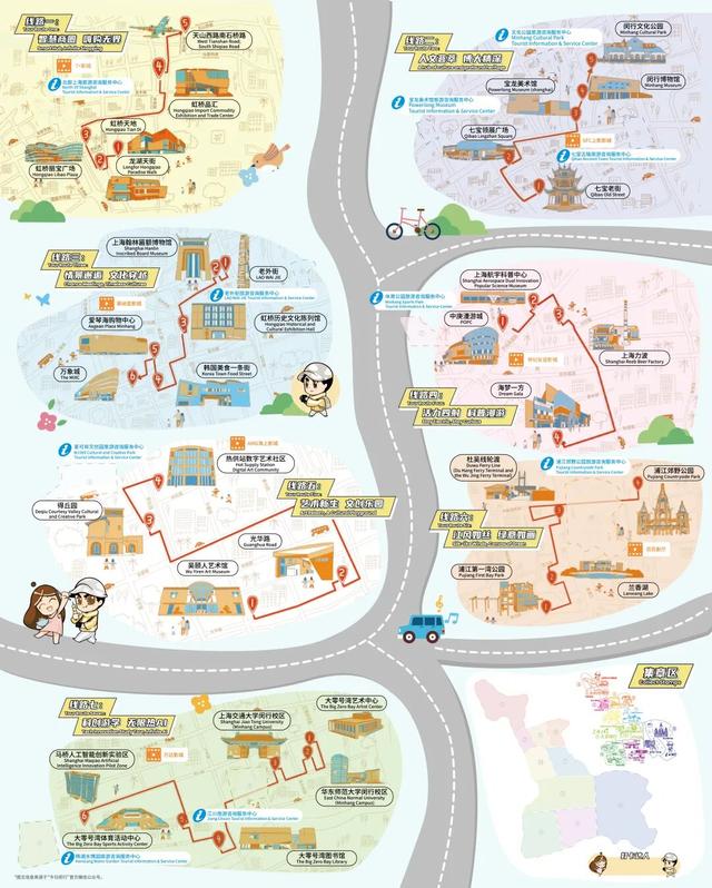 官宣！闵行推7条线路，能盖章，有优惠！（附地图）