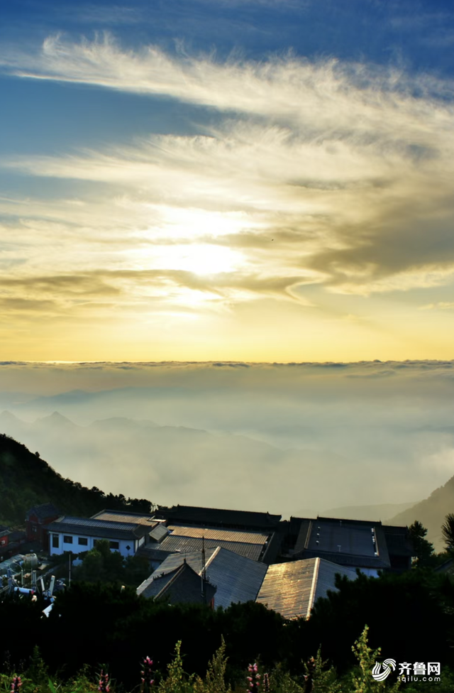 组图丨泰山云雾锁峰峦 静谧景致醉游人