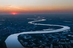 （视·觉）天津海河：迷人晚霞图片