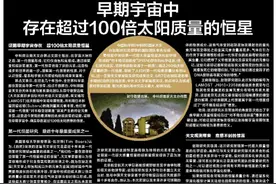 早期宇宙中，存在超过100倍太阳质量的恒星图片