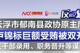 巨额受贿！云浮市郁南县政协原主席卢锦标被双开视频封面