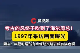 考古的风吹到了海尔周总！1997年采访画面曝光，网友：有点像赵文卓，颇有姿色图片