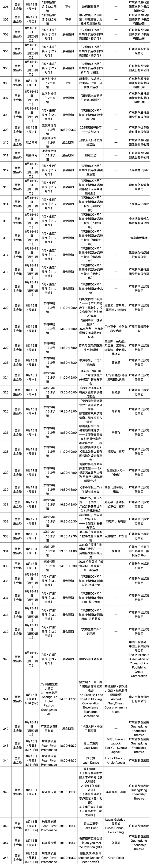 请查收！2025南国书香节活动总表新鲜出炉→