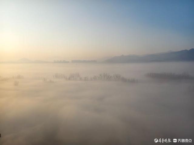 邹平雾气缭绕，宛如仙境