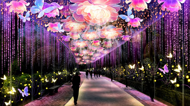 多巴胺灯海点亮越秀！来广州过个最炫彩的新年