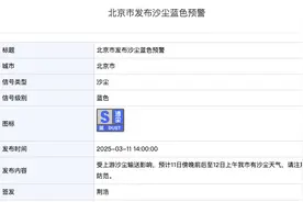 北京发布沙尘蓝色预警图片