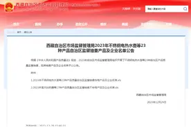 西藏自治区市场监督管理局2023年不锈钢电热水壶等23种产品自治区监督抽查产品及企业名单公告图片
