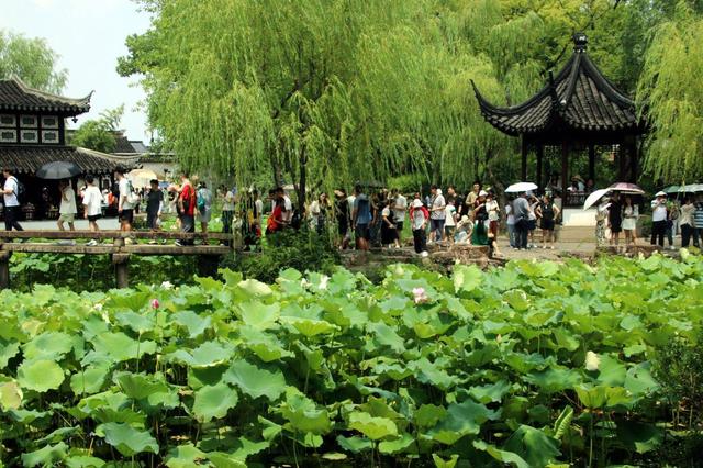 苏州：拙政园人头攒动