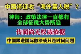 中国将征收“海外富人税”？律师：政策法律一直都有，全球征税大势所趋图片
