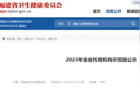 公示中！2023年福建省托育机构示范园名单公布图片