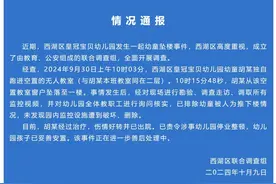 男童幼儿园坠楼，官方通报：排除人为推下，涉事幼儿园停业整顿图片