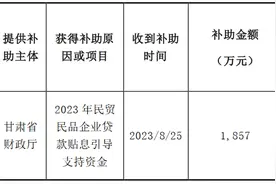 兰州庄园牧场股份有限公司获得政府补助1857万元图片