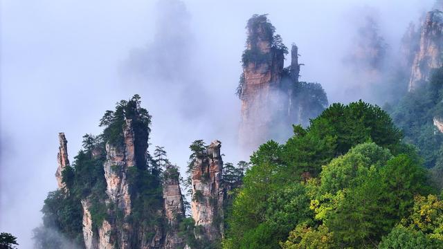张家界国家森林公园正是错峰游好时候，天子山云海胜景醉游客
