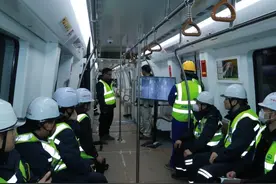 宁波轨道交通7号线供电Ⅰ标接触网热滑试验圆满完成图片