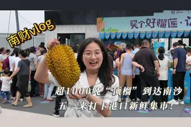 南财记者vlog丨上千吨金枕榴莲码头火爆开柜，南沙港口新鲜集市竟有“榴量”密码！图片