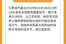 冰雹、大风、雷电 江西“三预警”齐发图片