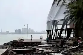 经济损失600亿！网红餐厅被“摩羯”撕碎！多台造价上千万风机被吹断！图片