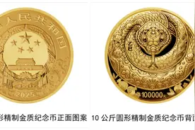 10公斤，纯金！蛇年纪念币来了图片