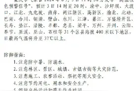 重庆再发高温橙色预警！31个区县最高气温将升至37℃以上图片