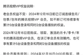 腾讯视频：调整会员权益图片