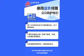 北京市发布暴雨蓝色预警，公众防护指引请收好图片