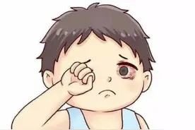 孩子频繁眨眼，可能是眼睛发炎图片