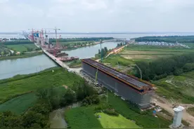 崇明特大桥建设新进展！全面进入上部结构施工阶段图片