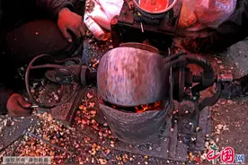 记忆中的传统年味——爆米花图片