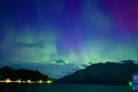 新西兰多地出现极光图片