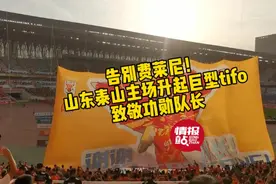 果然视频|告别费莱尼！泰山主场升起巨型Tifo，壹粉现场分享图片