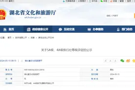 正在公示！湖北5A、4A级旅行社名单公布图片