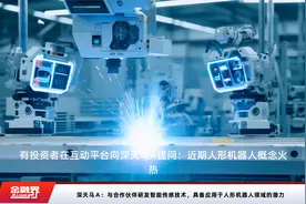 深天马Ａ：与合作伙伴研发智能传感技术，具备应用于人形机器人领域的潜力视频封面