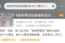 “景区被拆分收费”？张家界回应图片