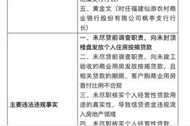 福建一农商行被罚210万元，涉及多项贷款业务违规图片