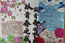 烟台青华中学：初二级部引领青春浪潮手抄报作品展图片