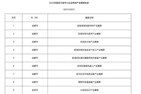 四川发布新一批省级中小企业特色产业集群 35个集群榜上有名图片