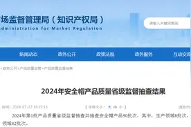 【山东】2024年安全帽产品质量省级监督抽查结果图片